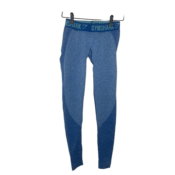 Gym shark Womens XS Leggings Two Tone Blue Aqua  Dry Moisture management Active - Picture 1 of 7